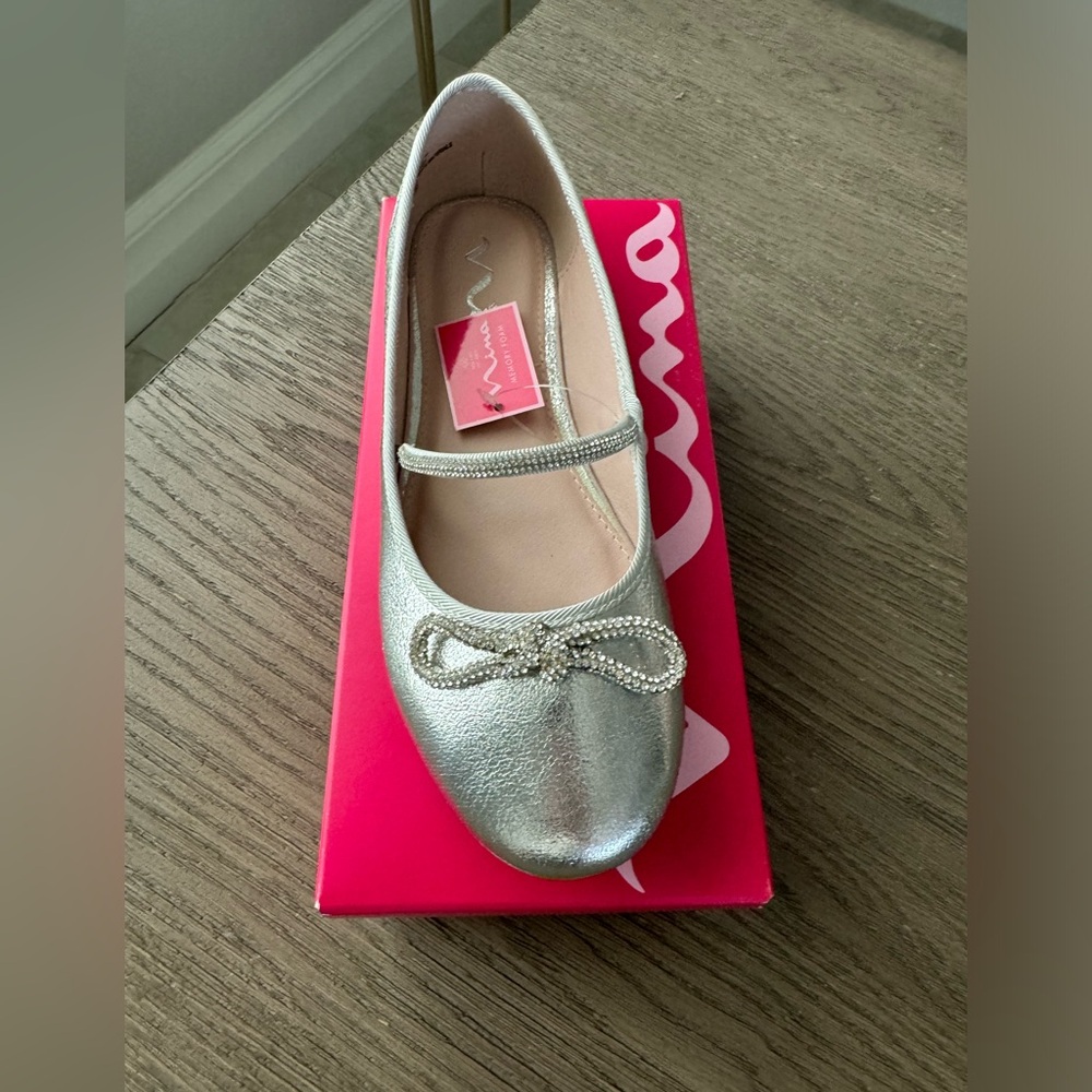 Nina Big girls Silver Metallic ballet flat 5